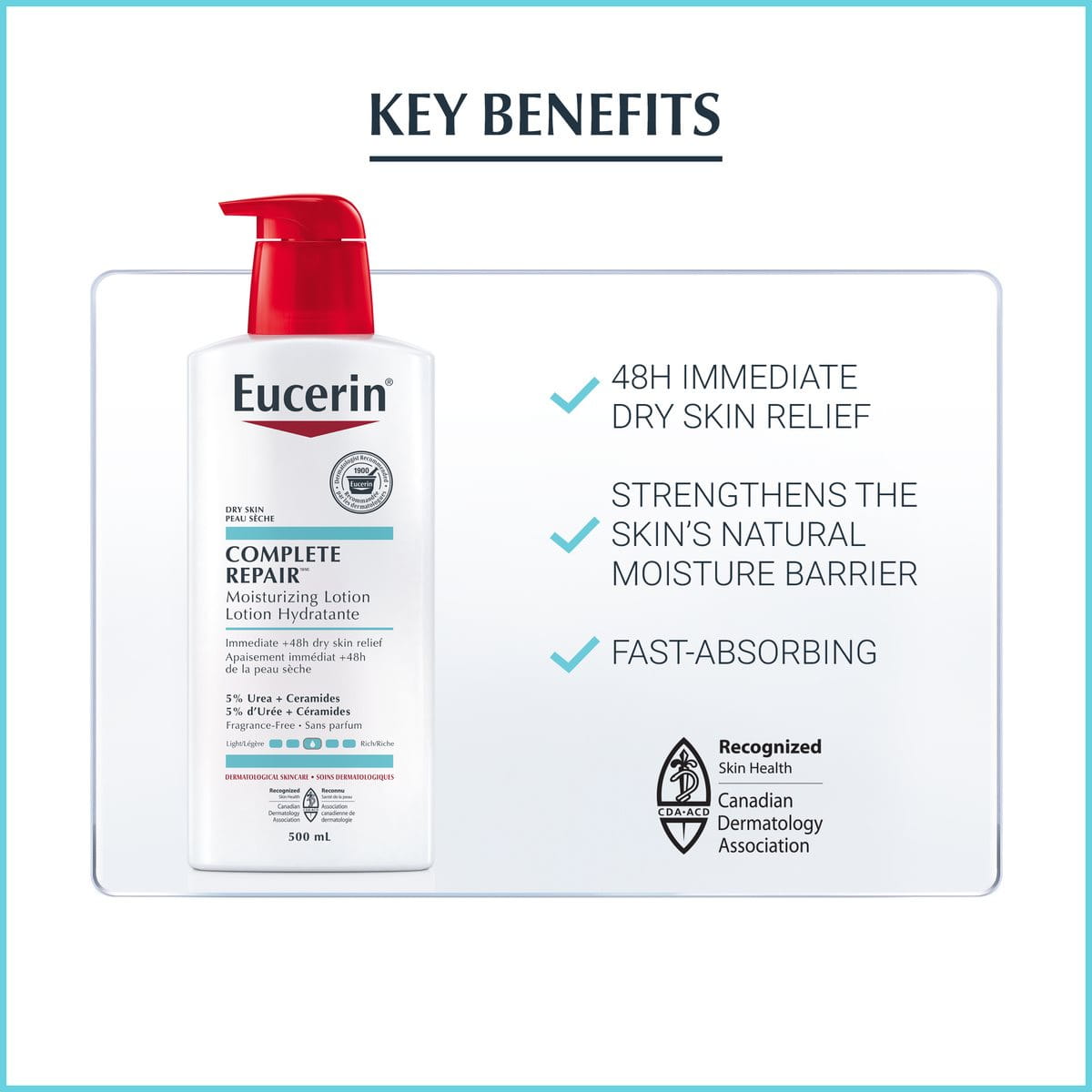 Eucerin Dry Skin Complete Repair Moisturizing Lotion 5 Urea